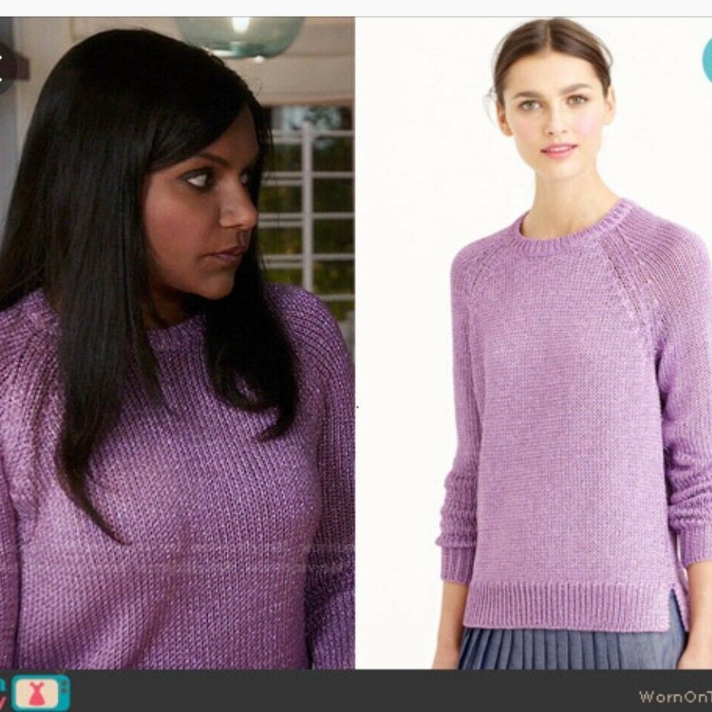 J.Crew shiny purple knit sweater - Medium - Picture 1 of 3